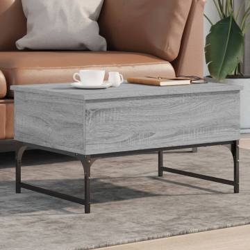 Elegant Grey Sonoma Coffee Table - 70x50x40 cm