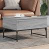 Coffee Table Grey Sonoma 70x50x40 cm Engineered Wood and Metal Colour grey sonoma Quantity in Package 1 Length 70 cm 