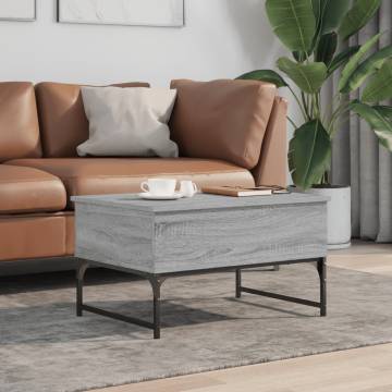 Elegant Grey Sonoma Coffee Table - 70x50x40 cm