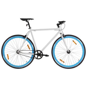 Fixed Gear Bike White and Blue 700c - 51 cm | HipoMarket