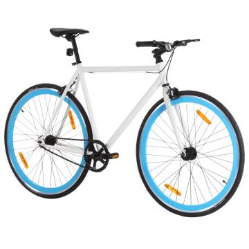 Fixed Gear Bike White and Blue 700c - 51 cm | HipoMarket