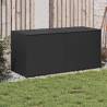 Garden Storage Box Black 283L Poly Rattan Colour black Size 120 x 50 x 56 cm 