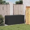 Garden Storage Box Black 283L Poly Rattan - Durable & Stylish