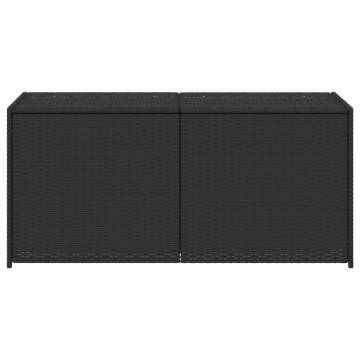 Garden Storage Box Black 283L Poly Rattan - Durable & Stylish