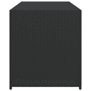 Garden Storage Box Black 283L Poly Rattan - Durable & Stylish