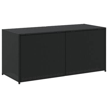 Garden Storage Box Black 283L Poly Rattan - Durable & Stylish