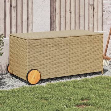 Garden Storage Box with Wheels - Mix Beige 190L | HipoMarket