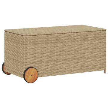 Garden Storage Box with Wheels - Mix Beige 190L | HipoMarket