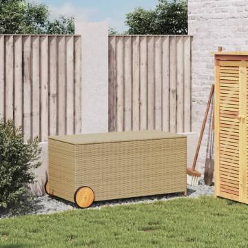 Garden Storage Box with Wheels - Mix Beige 190L | HipoMarket