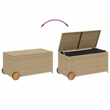 Garden Storage Box with Wheels - Mix Beige 190L | HipoMarket