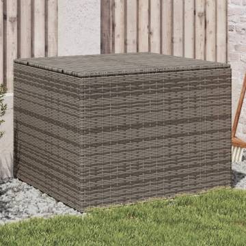 Garden Storage Box Grey 291L | Durable Poly Rattan