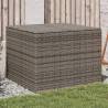 Garden Storage Box Grey 291L Poly Rattan Colour grey Size 80 x 75 x 59 cm 