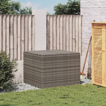 Garden Storage Box Grey 291L | Durable Poly Rattan