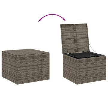 Garden Storage Box Grey 291L | Durable Poly Rattan