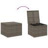 Garden Storage Box Grey 291L | Durable Poly Rattan