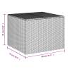 Garden Storage Box Grey 291L | Durable Poly Rattan