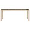 Beige Garden Table with Glass Top - 190x90x75 cm | Hipo Market