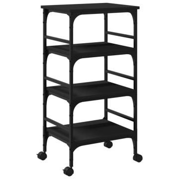 Kitchen Trolley Black 45x35x89.5 cm | HipoMarket