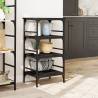 Kitchen Trolley Black 45x35x89.5 cm | HipoMarket