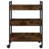 Stylish Kitchen Trolley in Smoked Oak - 50x30x70 cm