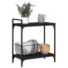 Stylish Black Kitchen Trolley - Engineered Wood, 60.5x31 cm