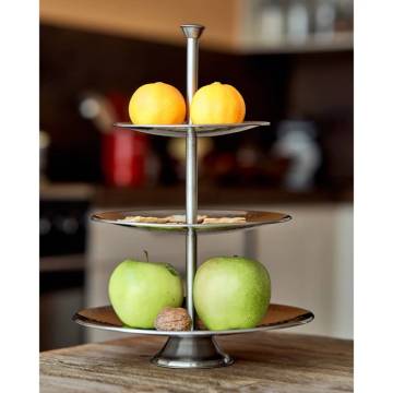 3-Tier Stainless Steel Serving Stand - Excellent Houseware