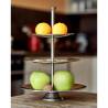 Excellent Houseware 3-tier Serving Stand 36.5 cm Stainless Steel Colour silver 