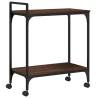 Brown Oak Kitchen Trolley - Vintage Storage Solution | HipoMarket