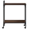 Brown Oak Kitchen Trolley - Vintage Storage Solution | HipoMarket