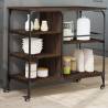 Kitchen Trolley Brown Oak 100x45x89.5 cm Engineered Wood Colour brown oak 