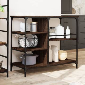 Brown Oak Kitchen Trolley - Stylish Storage Solution | Hipomarket