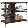 Brown Oak Kitchen Trolley - Stylish Storage Solution | Hipomarket