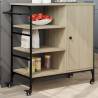 Kitchen Trolley Sonoma Oak 87.5x38.5x84.5 cm Engineered Wood Colour sonoma oak 