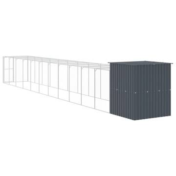 Durable Chicken Cage with Run - Galvanised Steel 165x127x181cm