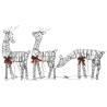 Warm White Rattan Reindeer Family Christmas Decoration