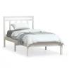 White Solid Wood Pine Bed Frame 90x200 cm - Hipomarket