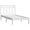 White Solid Wood Pine Bed Frame 90x200 cm - Hipomarket