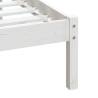 White Solid Wood Pine Bed Frame 90x200 cm - Hipomarket