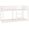 White Bunk Bed 75x190 cm | Solid Wood Pine | Hipo Market