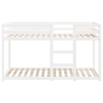 White Bunk Bed 75x190 cm | Solid Wood Pine | Hipo Market