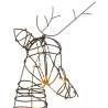 Warm White Rattan Reindeer Family Christmas Decoration