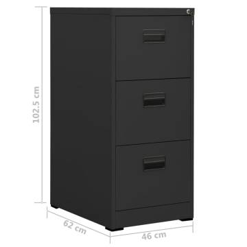 Filing Cabinet Anthracite - Modern Steel Office Storage