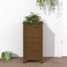 Garden Planter Honey Brown 40x40x78 cm Solid Wood Pine Colour honey brown pine Size 40 x 40 x 78 cm Quantity in Package 1 