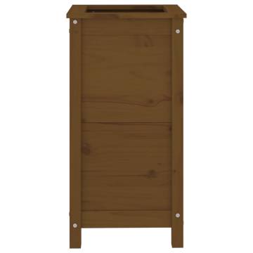 Garden Planter Honey Brown 40x40x78 cm | Solid Wood Pine