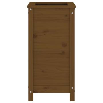 Garden Planter Honey Brown 40x40x78 cm | Solid Wood Pine