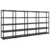 Storage Shelf 5-Tier Black 340x40x185 cm Plastic Size 340 x 40 x 185 cm Quantity in Package 1 Amount 