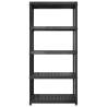 5-Tier Black Storage Shelf - Versatile & Sturdy | Hipomarket