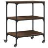 Brown Oak Kitchen Trolley - 60x41x76 cm - Stylish Storage