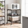 Brown Oak Kitchen Trolley - 60x41x76 cm - Stylish Storage