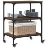 Brown Oak Kitchen Trolley - 60x41x76 cm - Stylish Storage